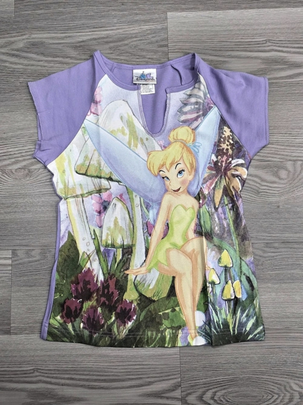 Disneyland Resort Tinker Bell Graphic Tee Girls Size Small